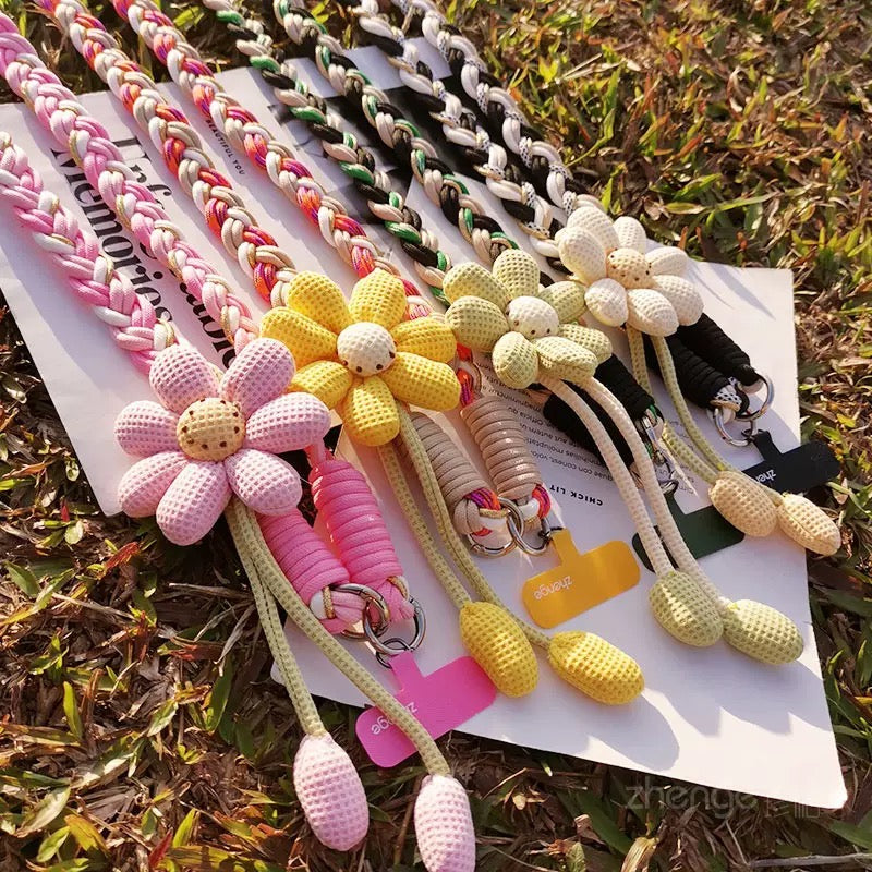 Floral, handmade woven, durable, outdoor anti-lost strap.
