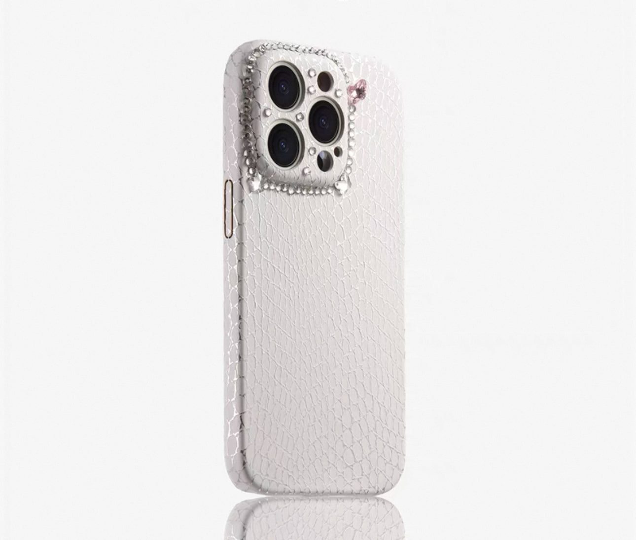 Snake Pattern glitter frame case For Iphones