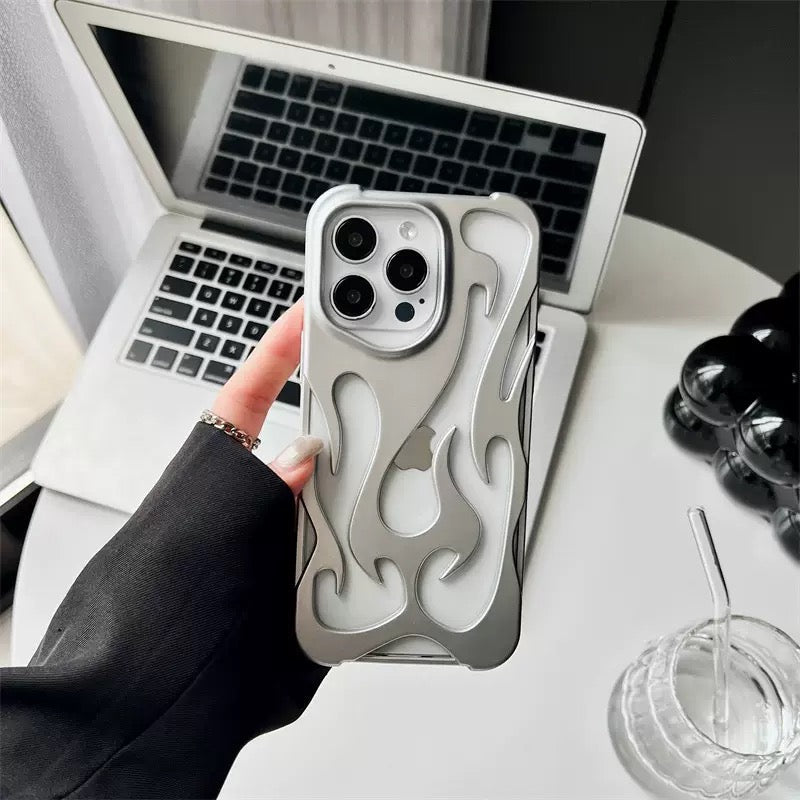 Matte frosted hollow flame Case For Iphones