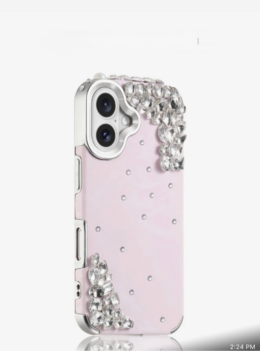Pink rehinstone case   for iPhones