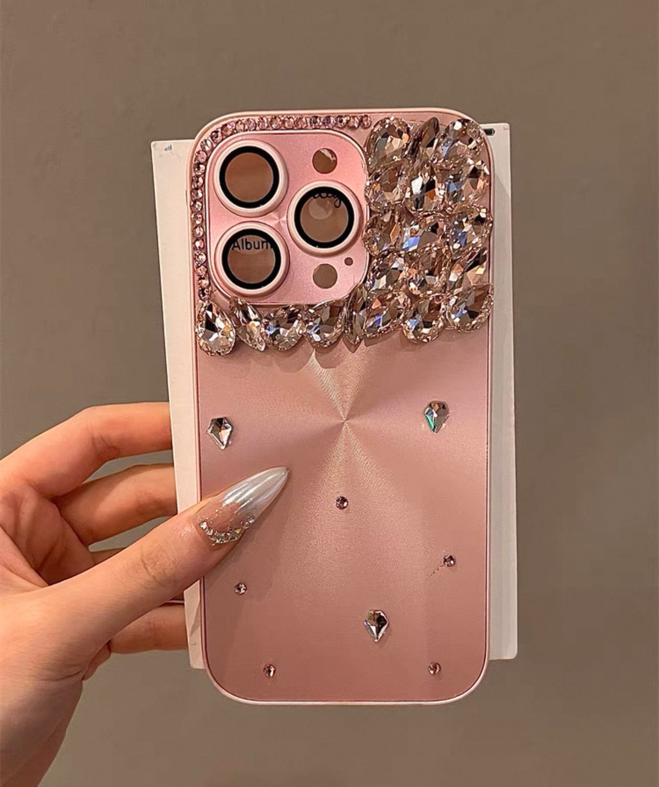 Pink rhinestone Case For iphones