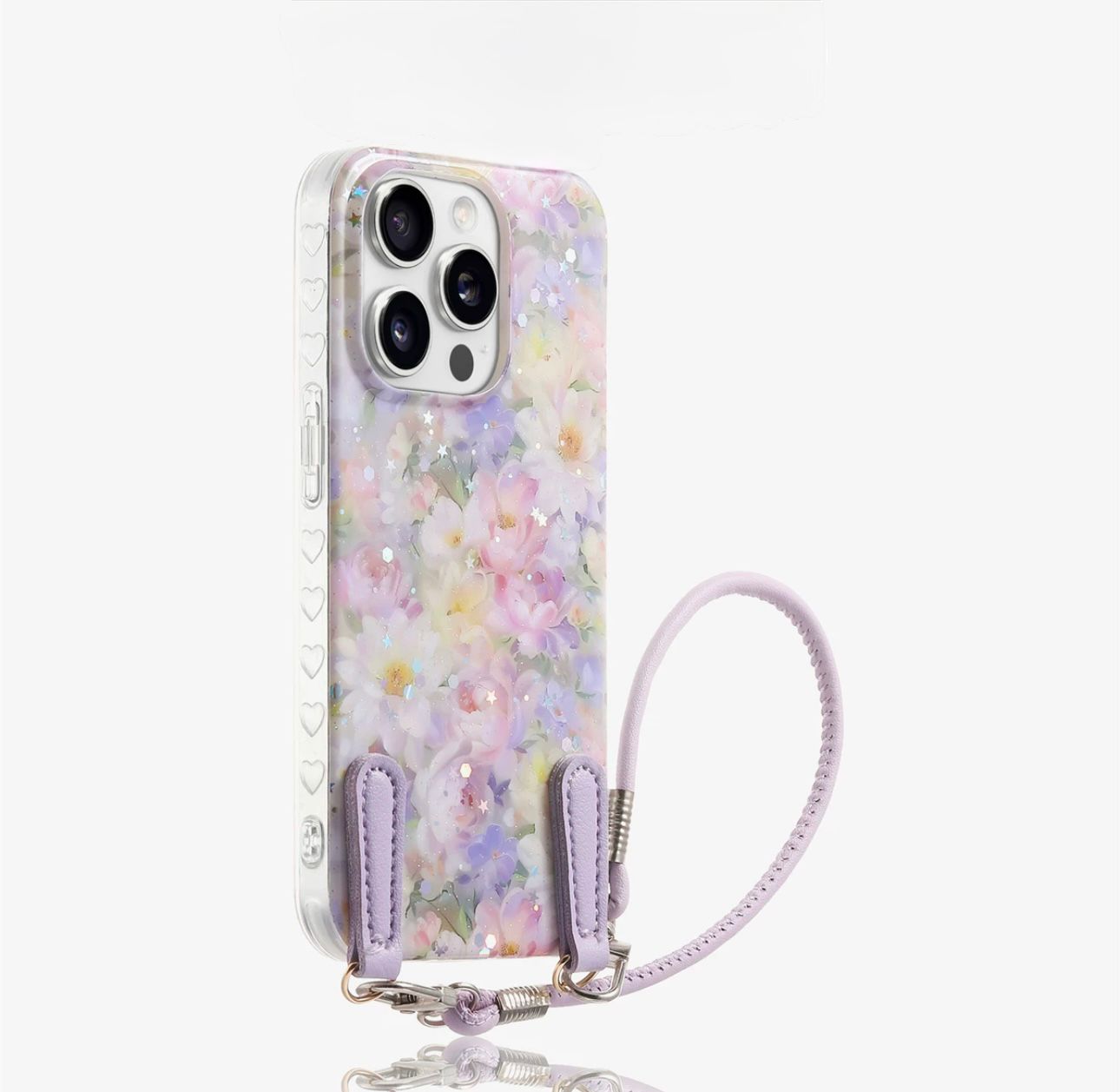 Clear purple flower case For Iphones