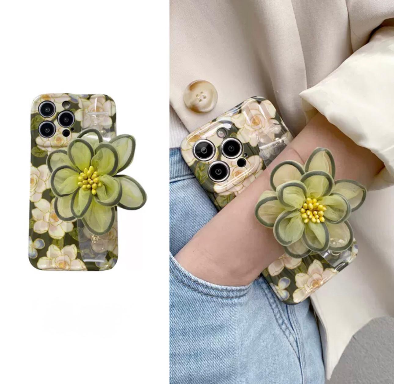 Flower Frame Case with Strap for iphones