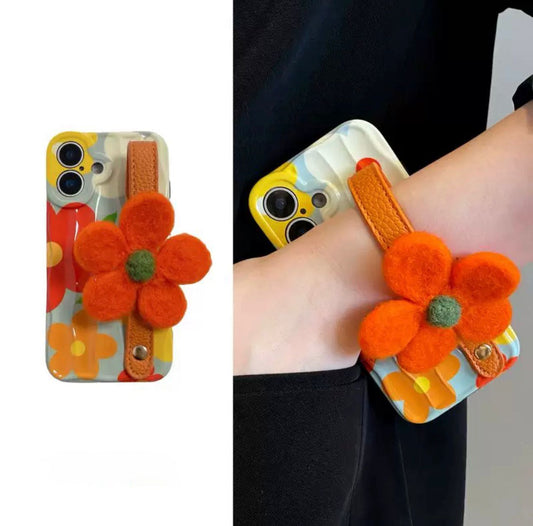 Stylish Flowers Case with Strap for iphones