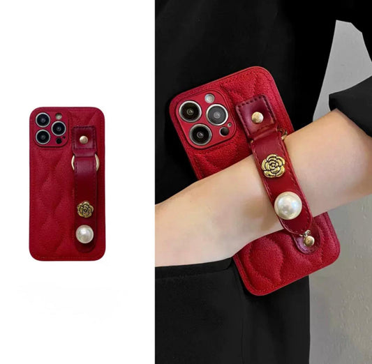 Red Case with Strap for iphones