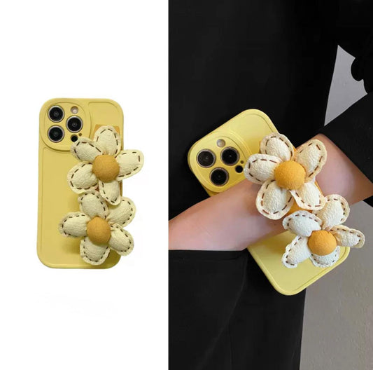 Yellow Flower Grip Case for iPhones