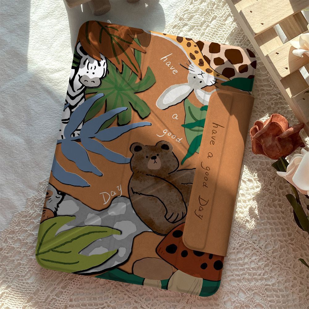 Cartoon Jungle iPad Case