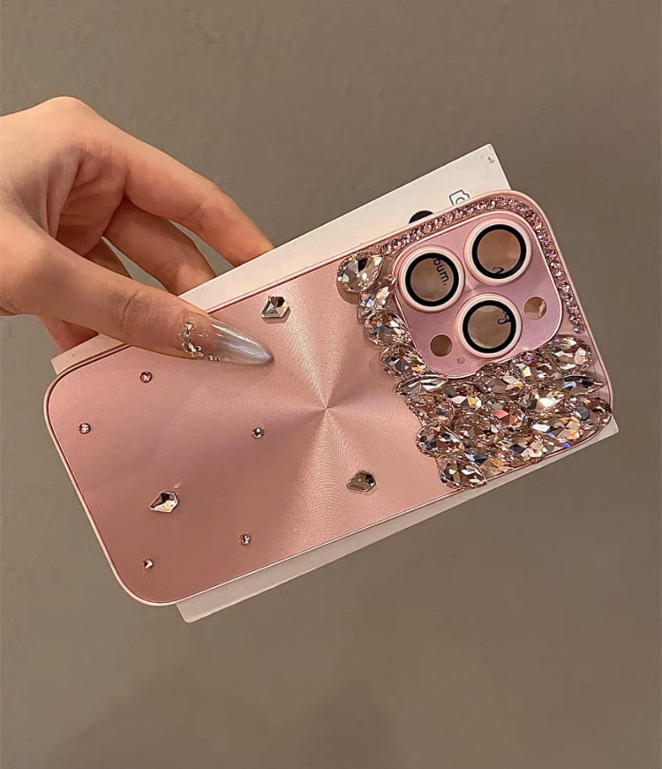 Pink rhinestone Case For iphones