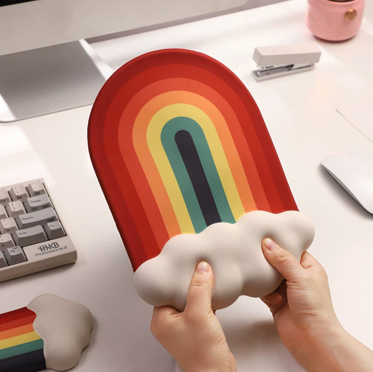 Rainbow Wrist Rest & Mouse Pad Set