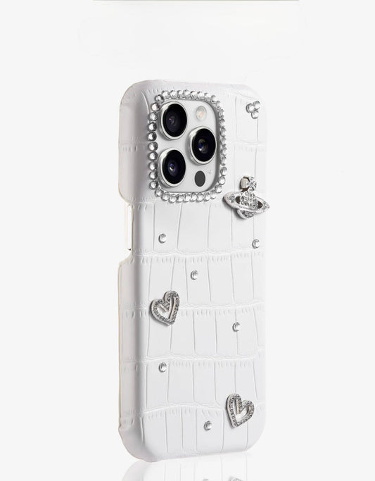 White Charm Case For iPhones