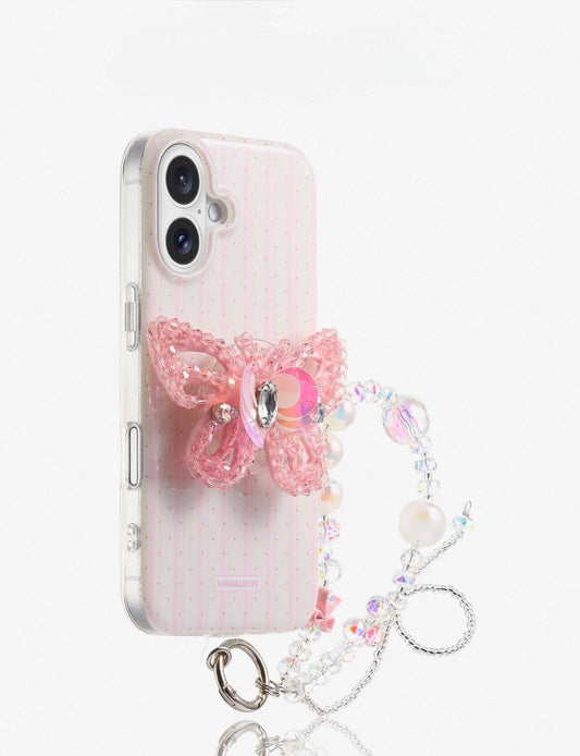 Pink Butterfly case For Iphone