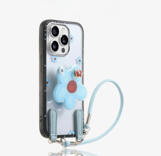 Blue Floral Case For iPhones