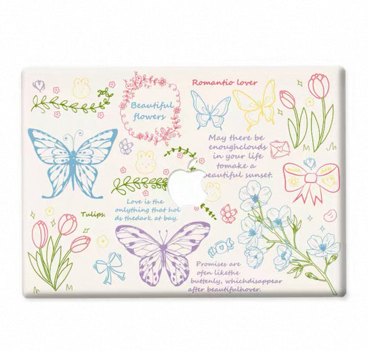Floral & Butterfly MacBook Covers