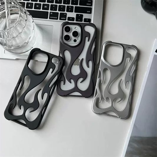 Matte frosted hollow flame Case For Iphones