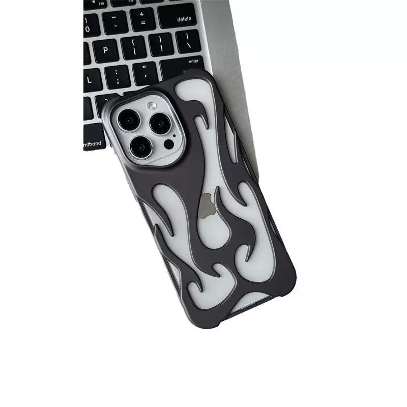 Matte frosted hollow flame Case For Iphones
