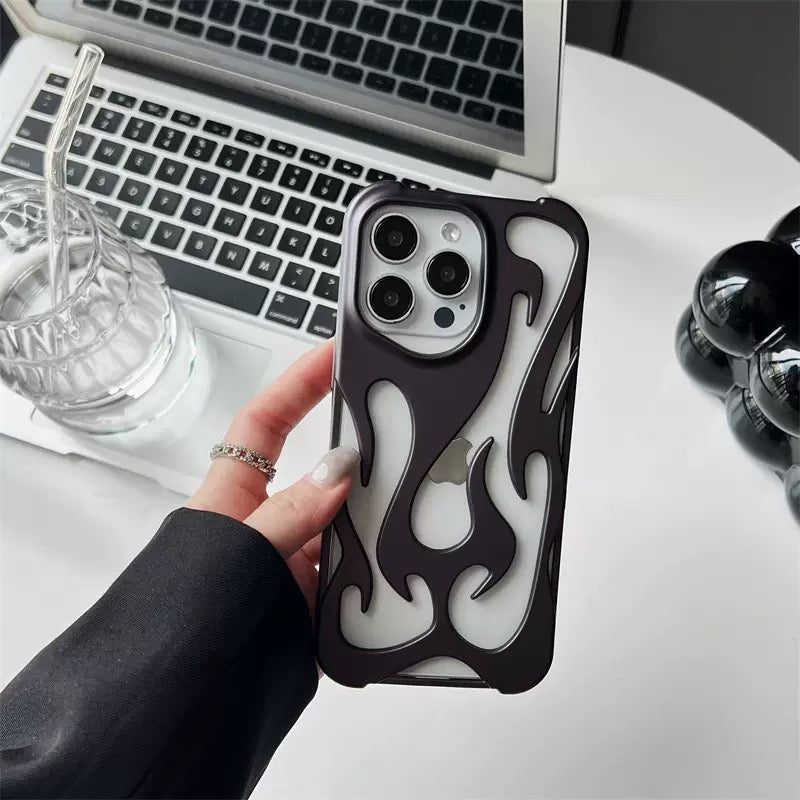 Matte frosted hollow flame Case For Iphones