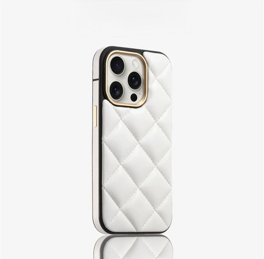 premium quilted leather case  For iphones