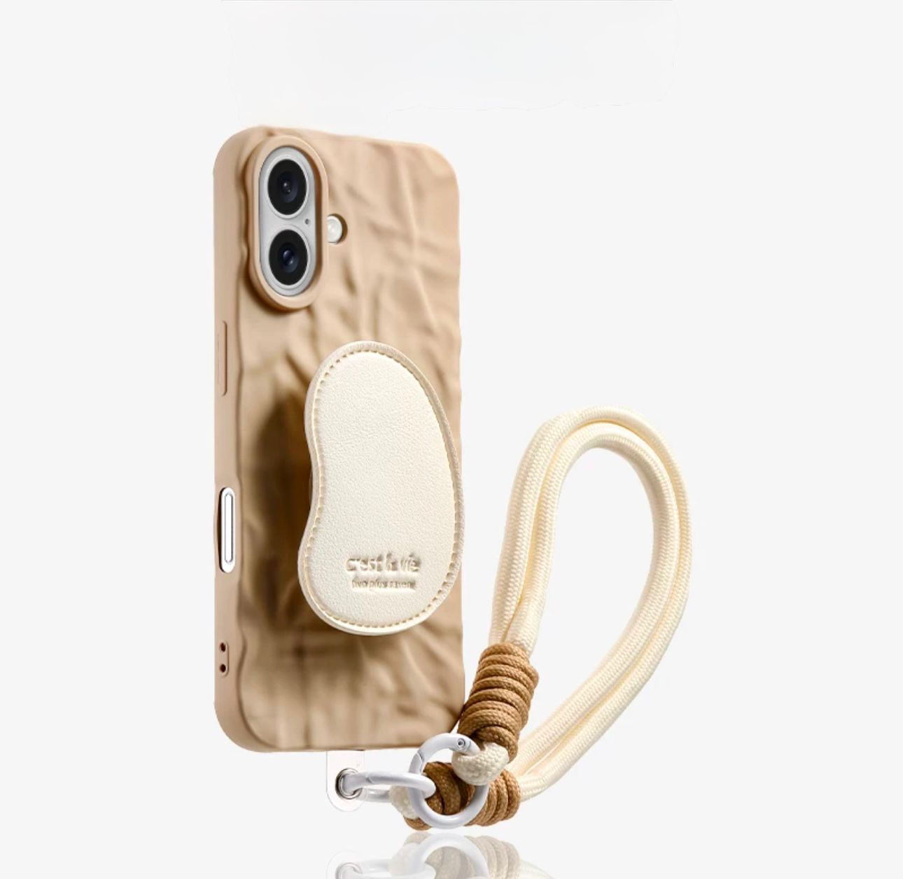Black Wave Flower Case
 Case with grip For iPhones