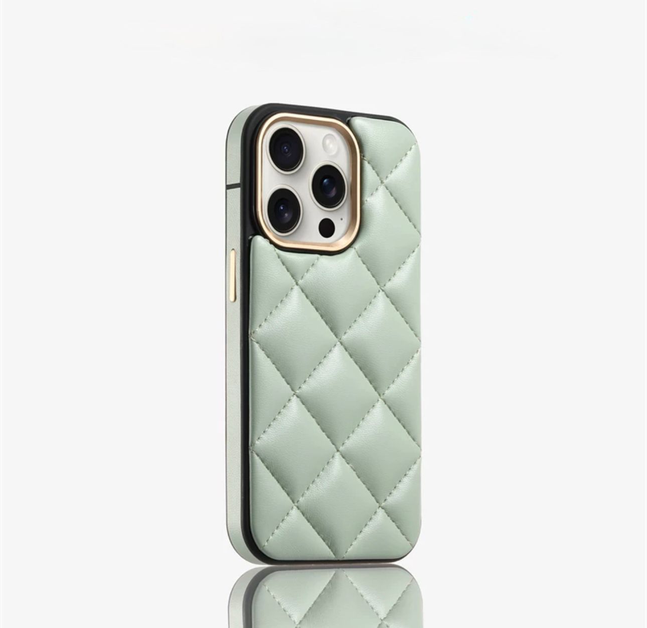 premium quilted leather case  For iphones