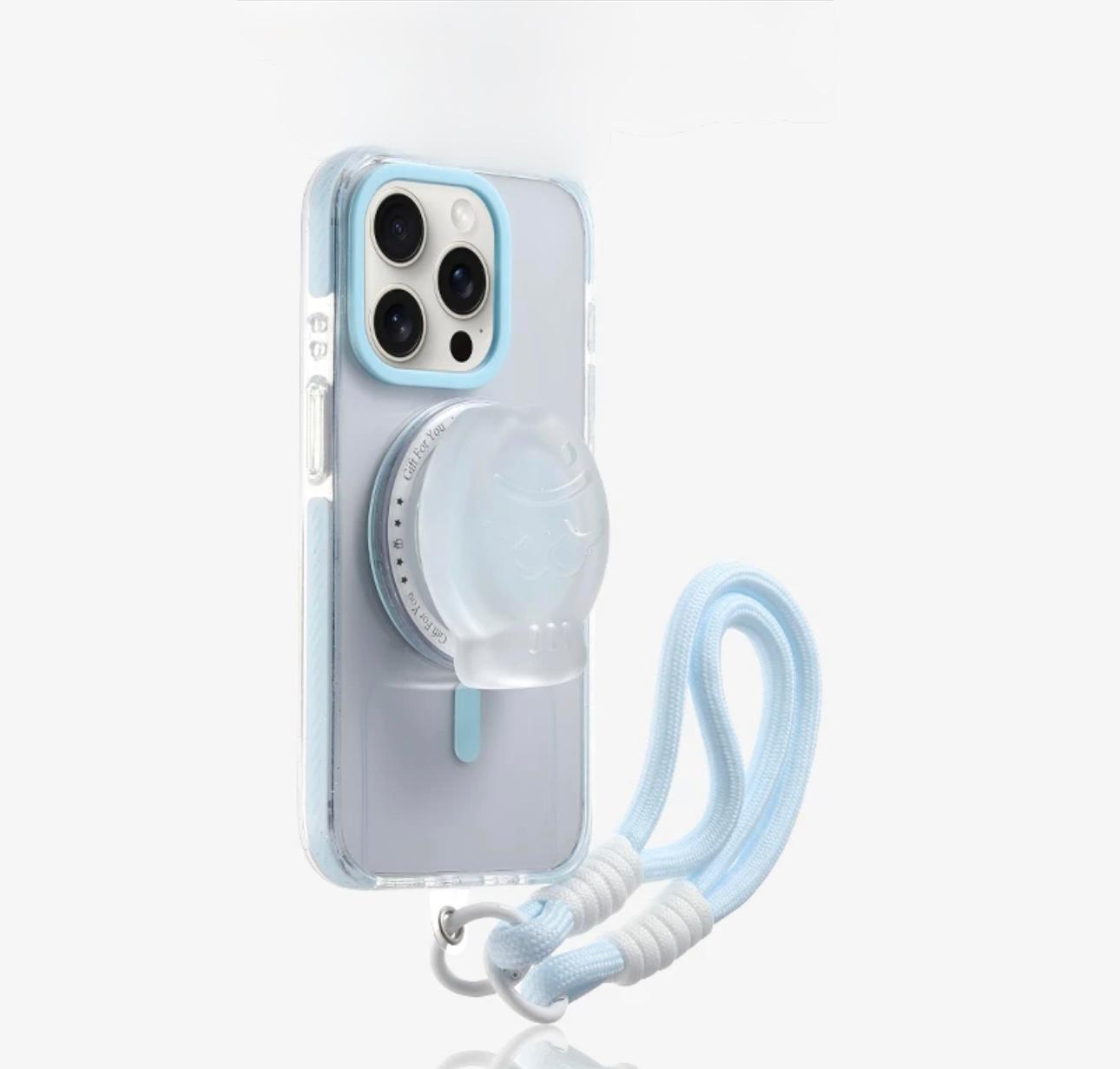 Transparent case with Transparent phone grip For Iphones