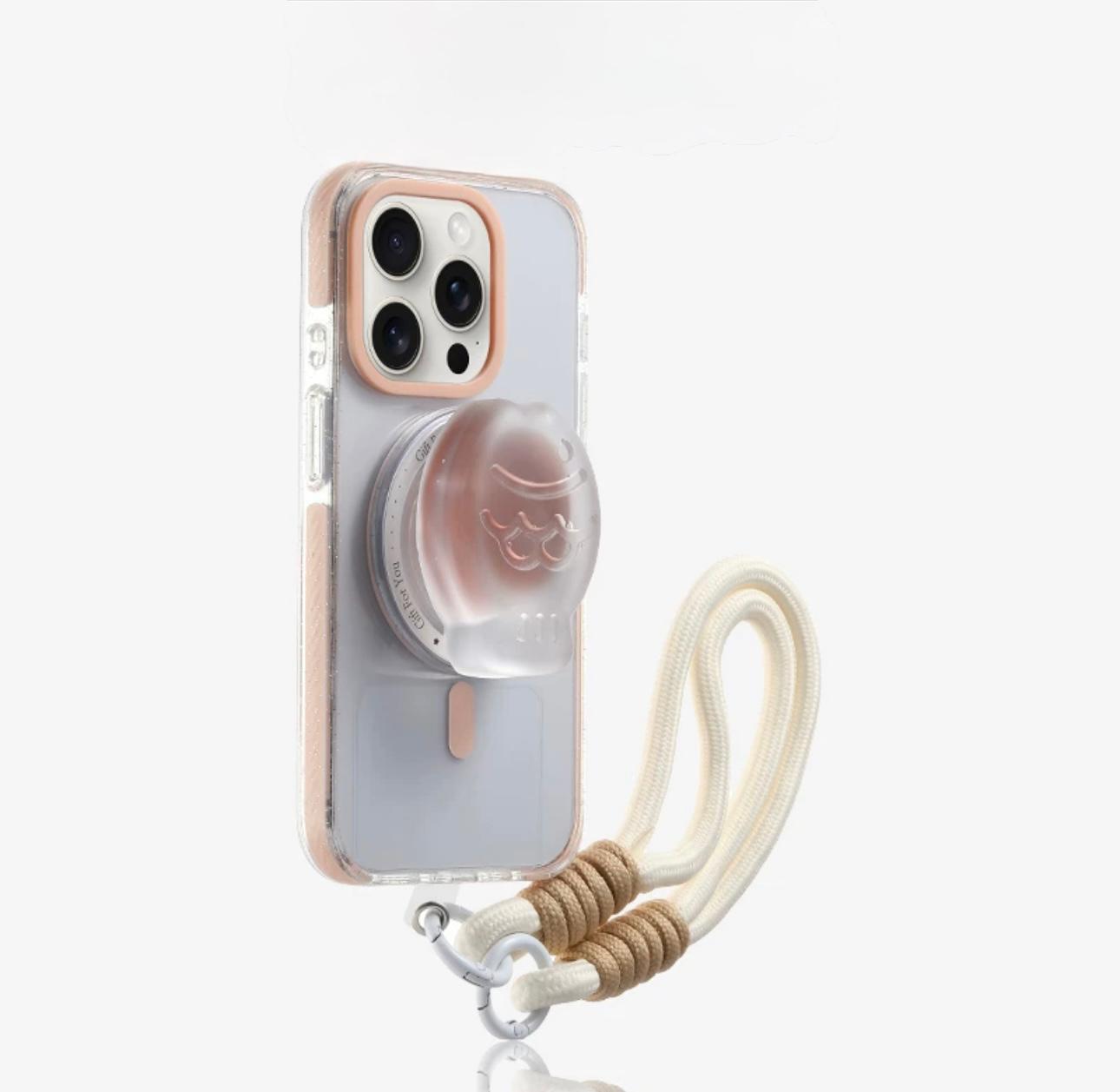 Transparent case with Transparent phone grip For Iphones