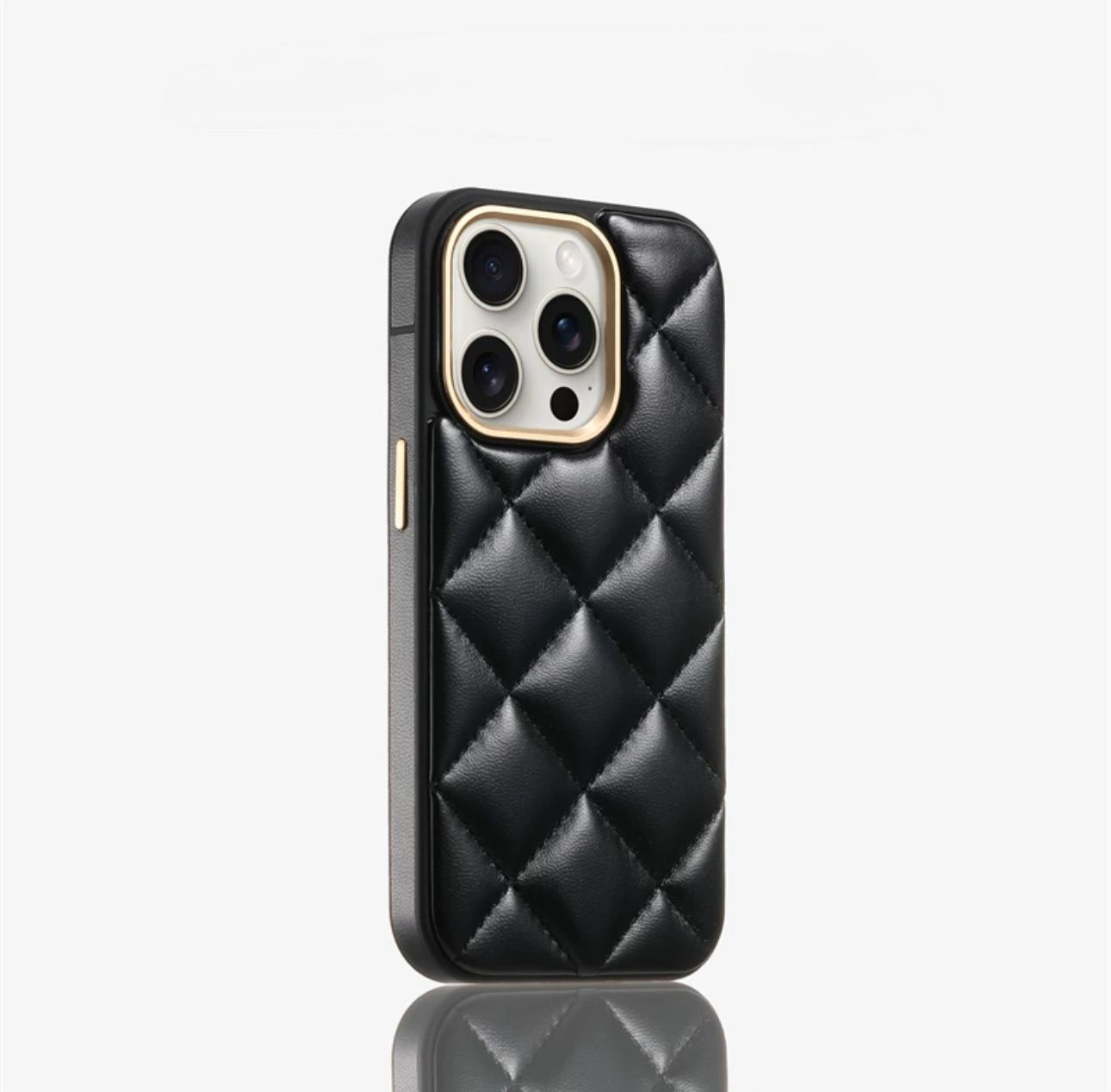 premium quilted leather case  For iphones