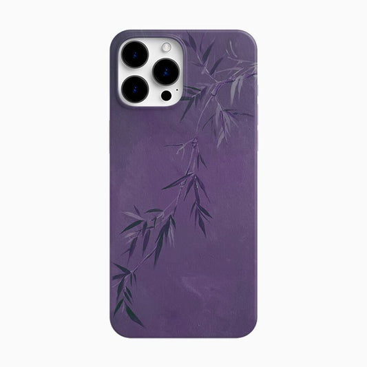 Purple Bamboo Case For iPhones