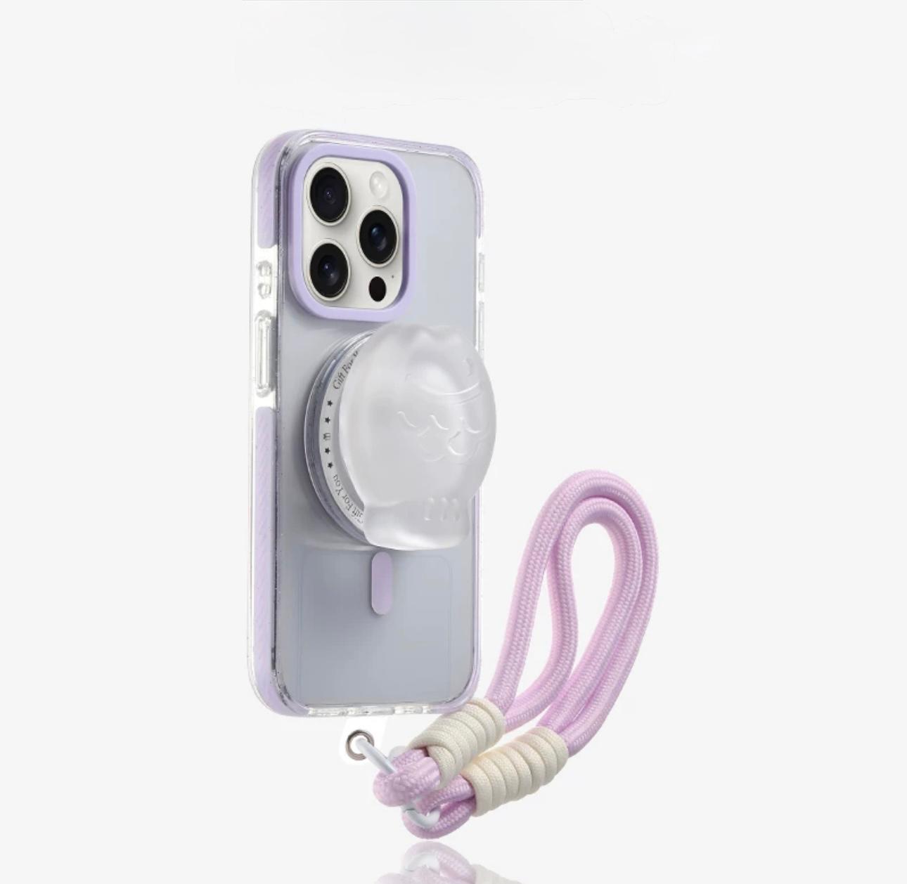 Transparent case with Transparent phone grip For Iphones