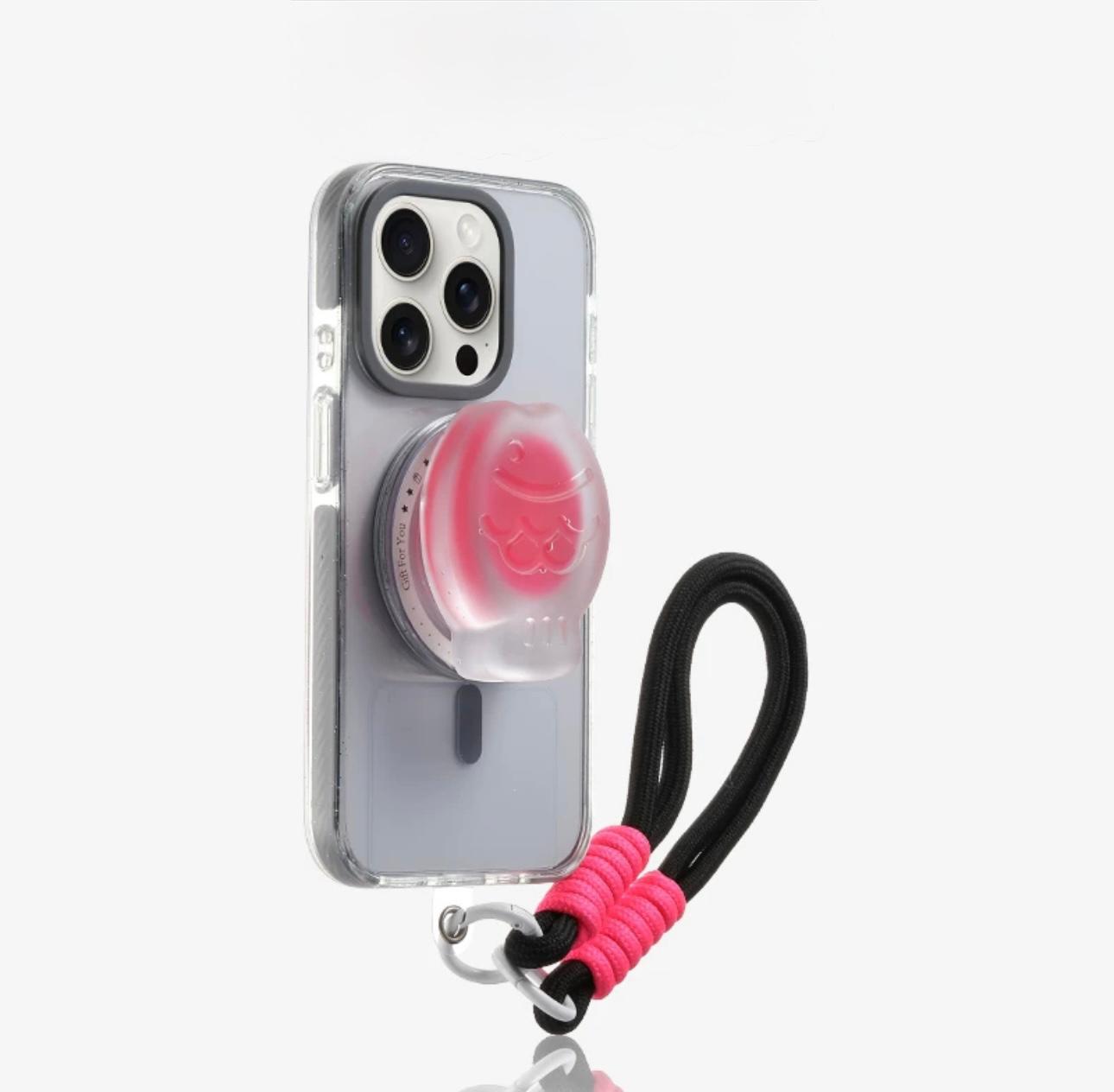 Transparent case with Transparent phone grip For Iphones